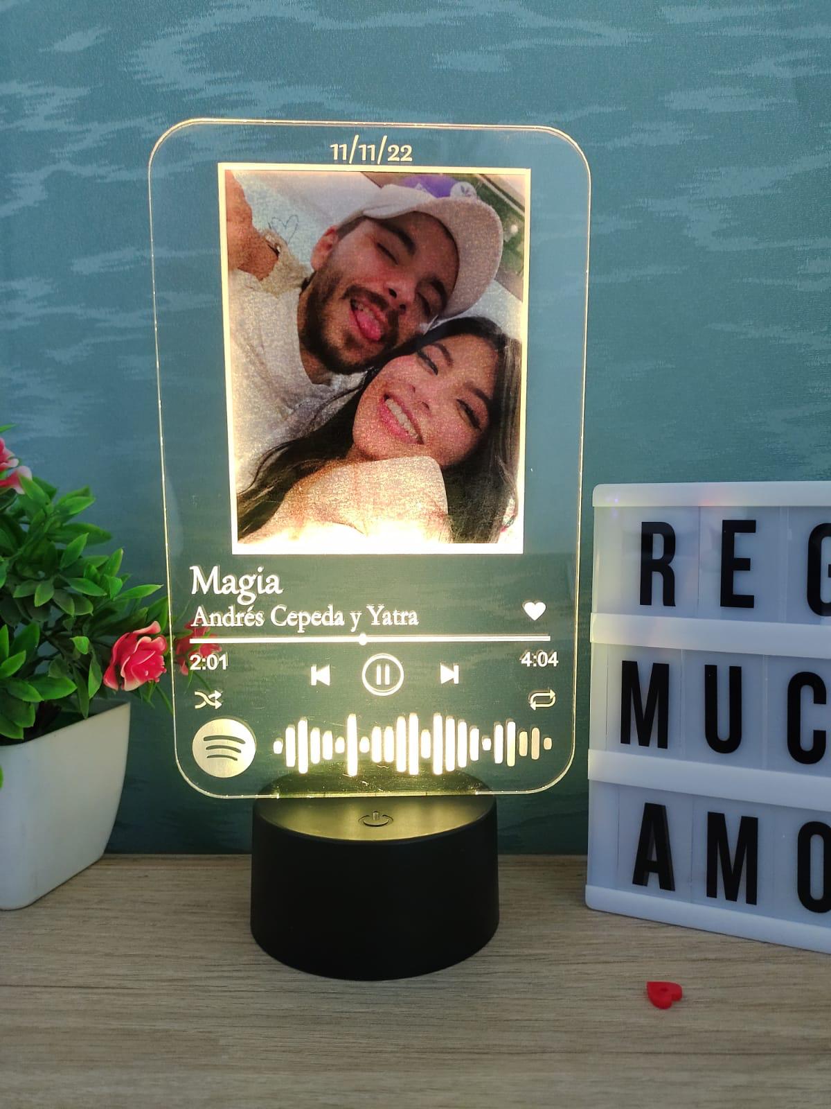Lámpara led estilo Spotify o mensaje