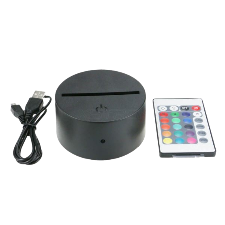 Lámpara led base negra plastica