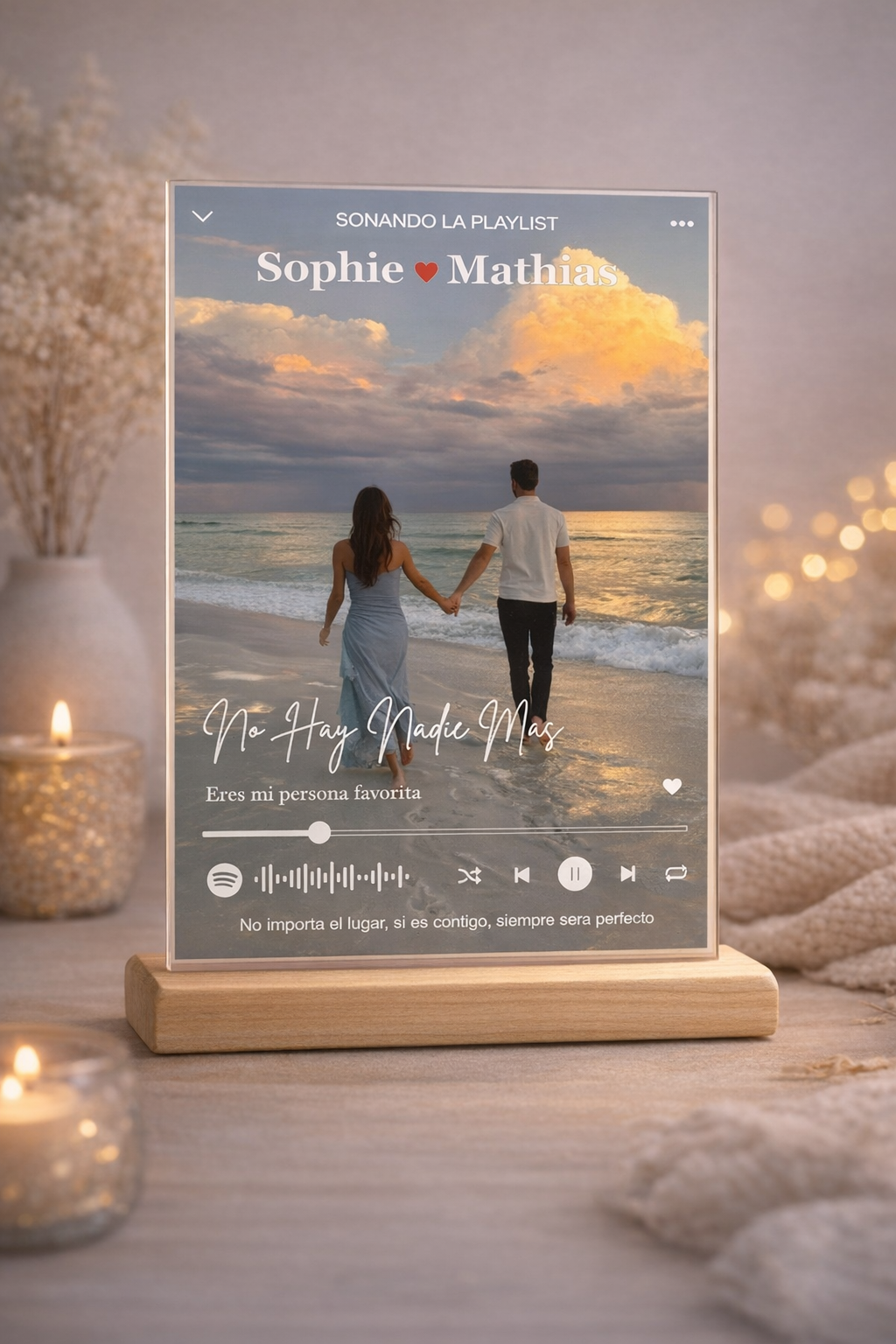 Placa personalizada de Netflix o Spotify