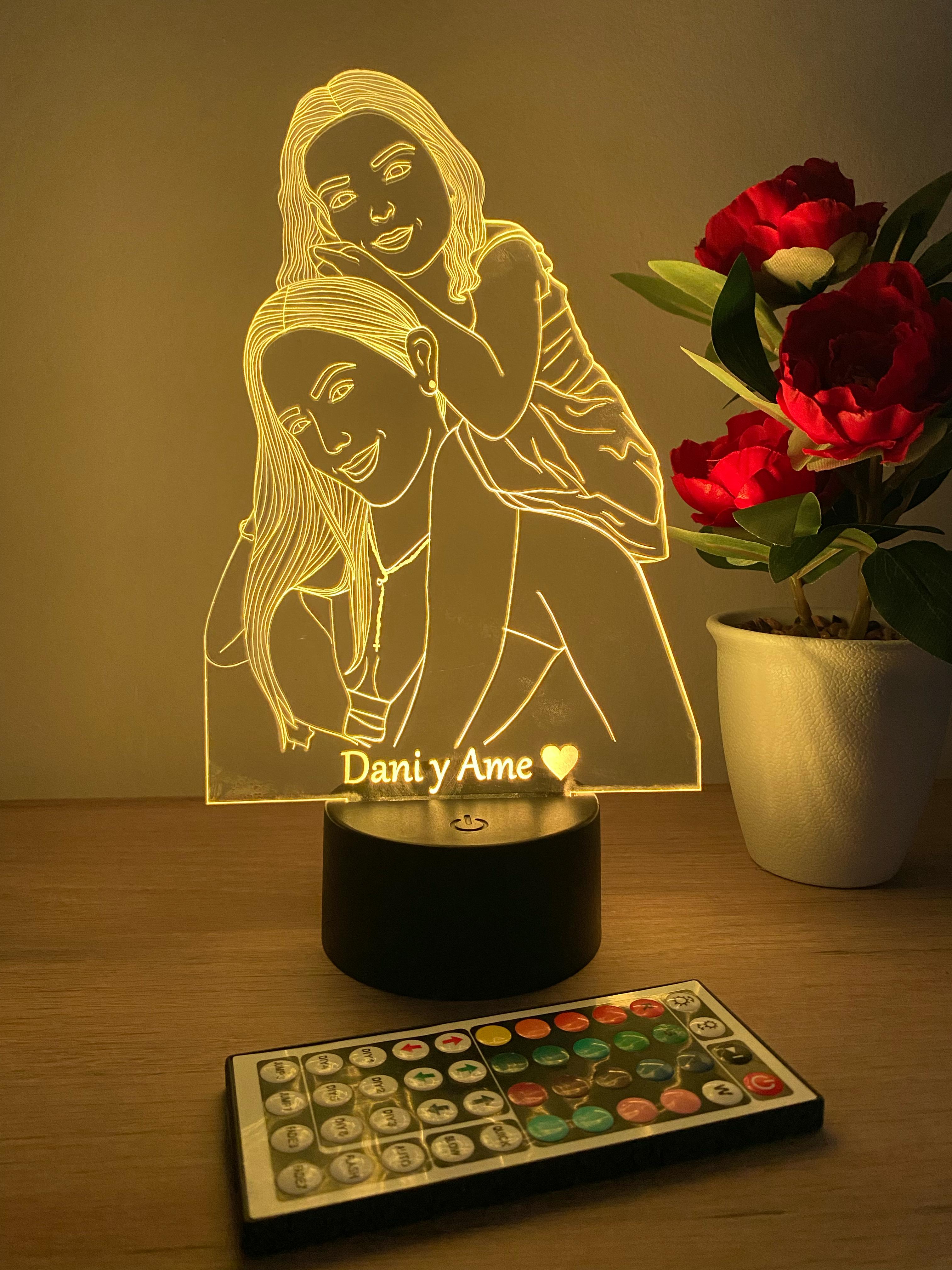 Lámpara led base negra plastica