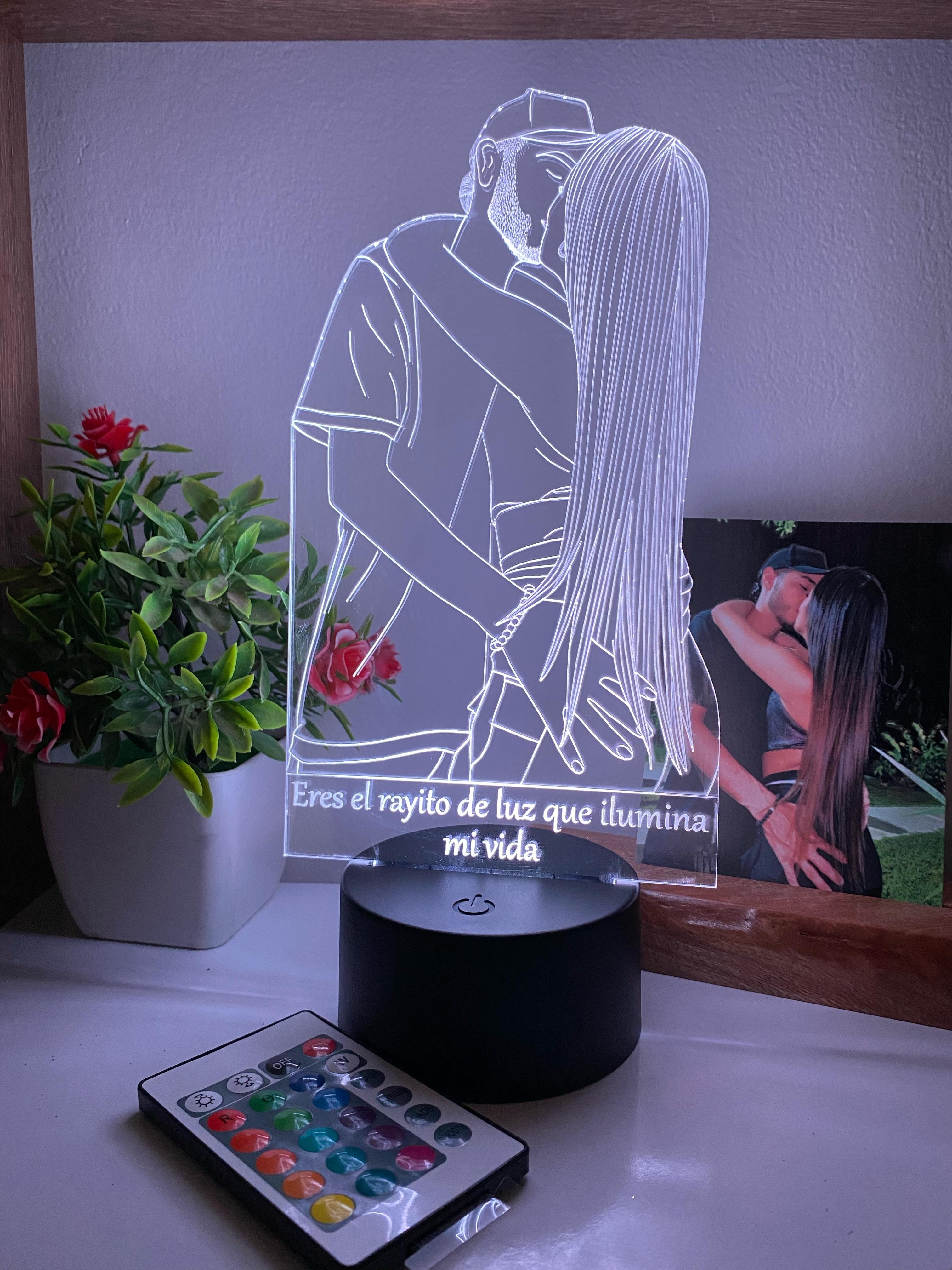 Lámpara led base negra plastica