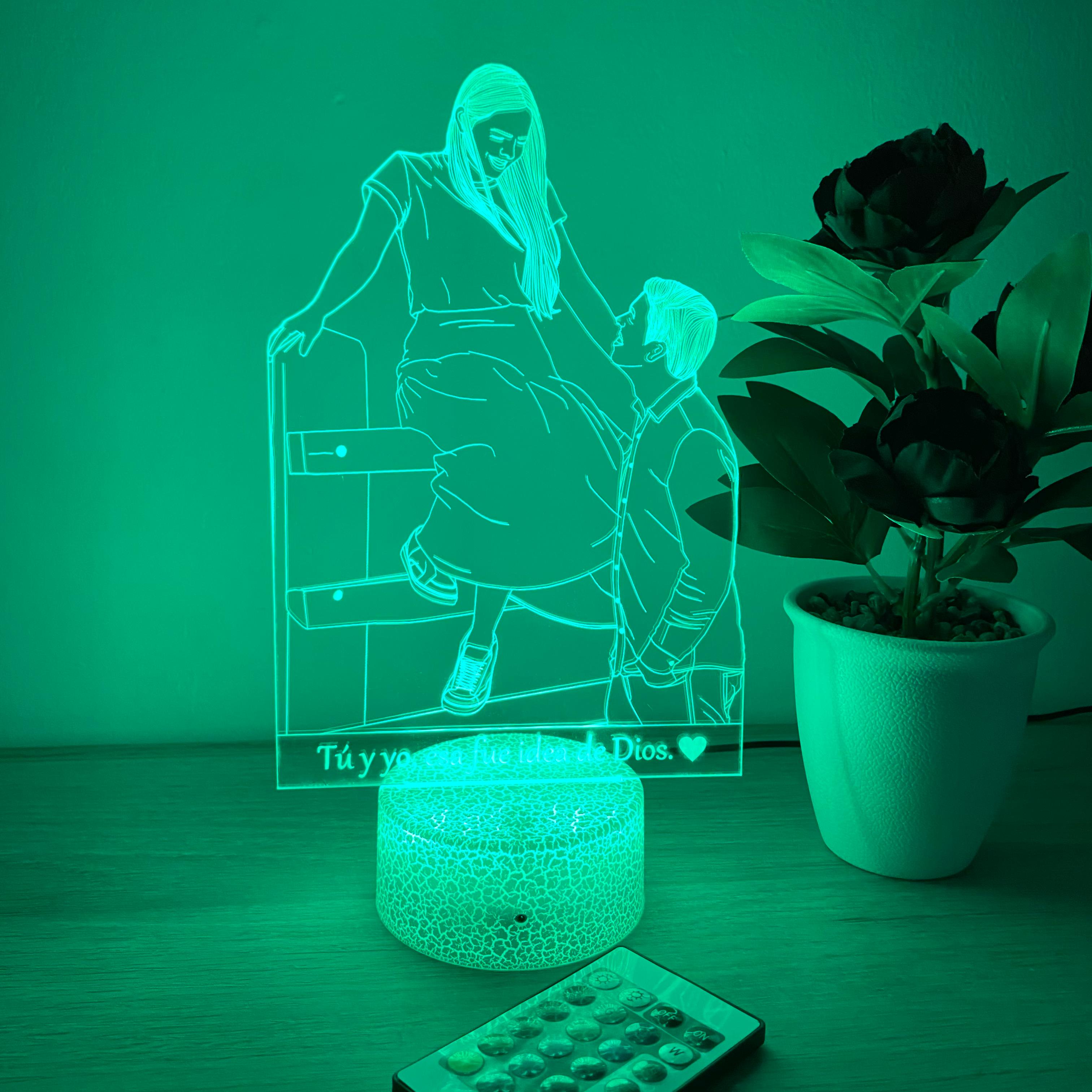 Lámpara led base blanca craquelada