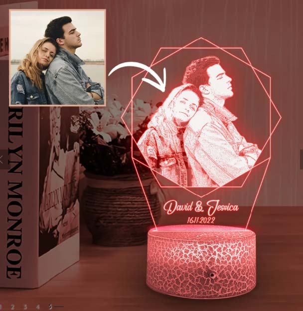 Lámpara led base blanca craquelada multicolor