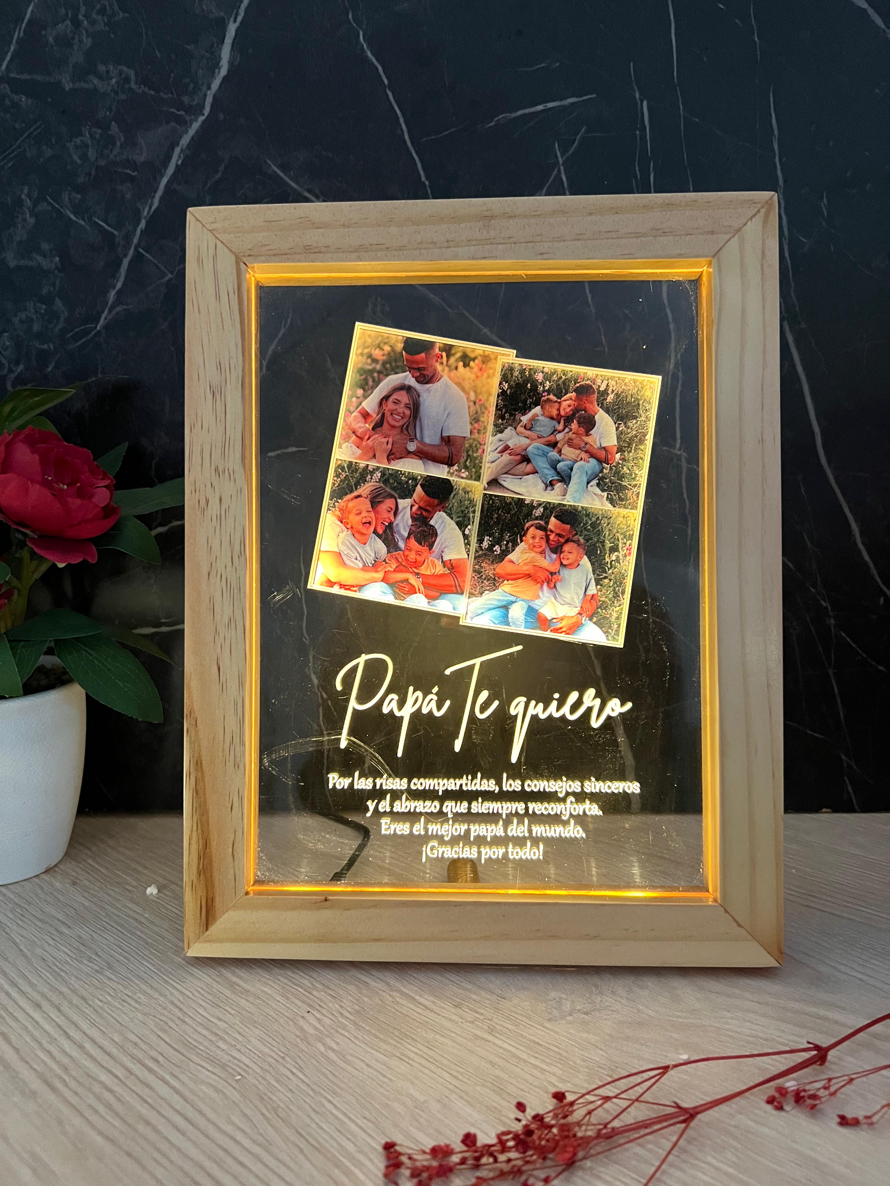 Portarretrato led foto real