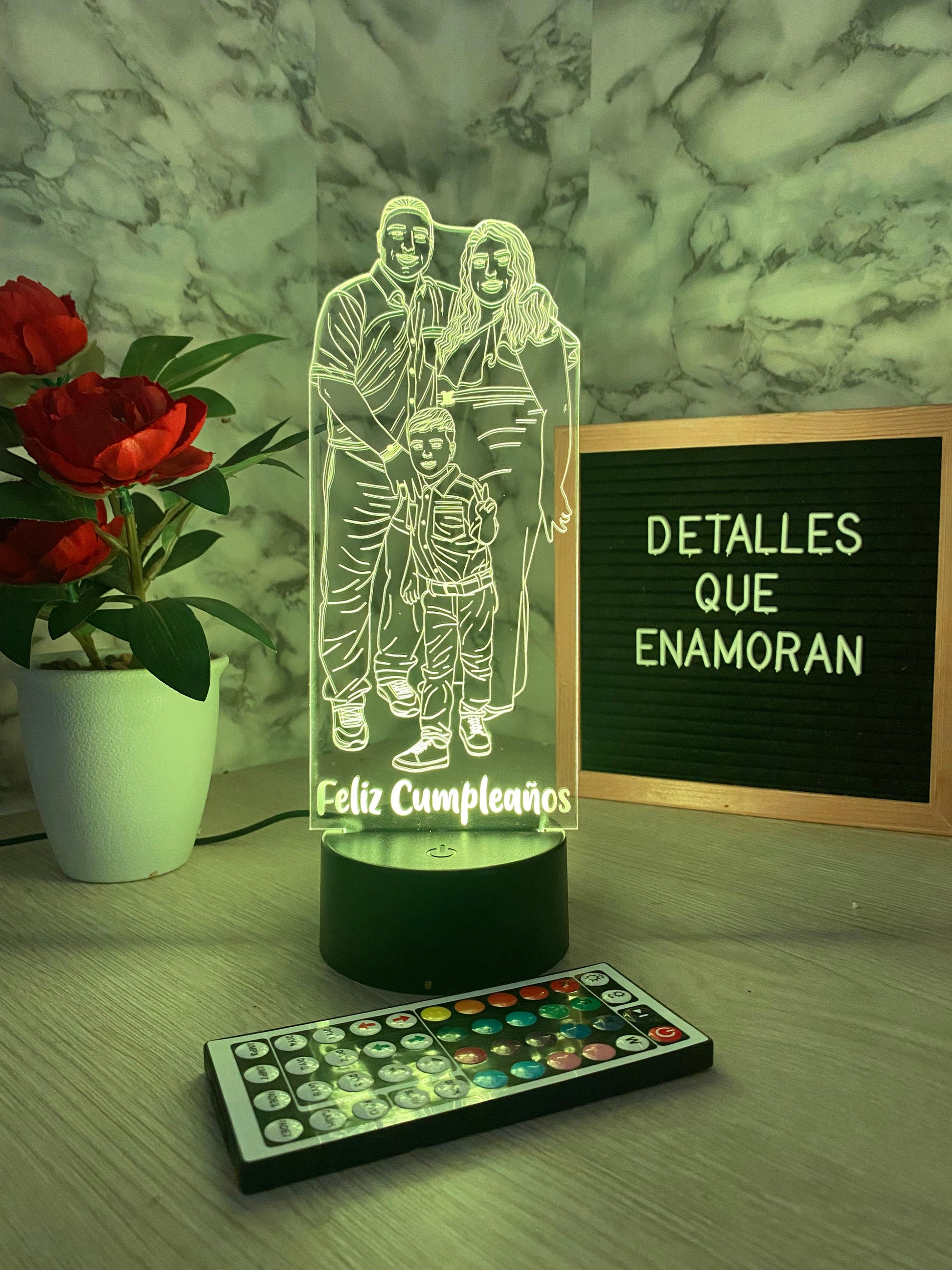 Lámpara led base negra plastica