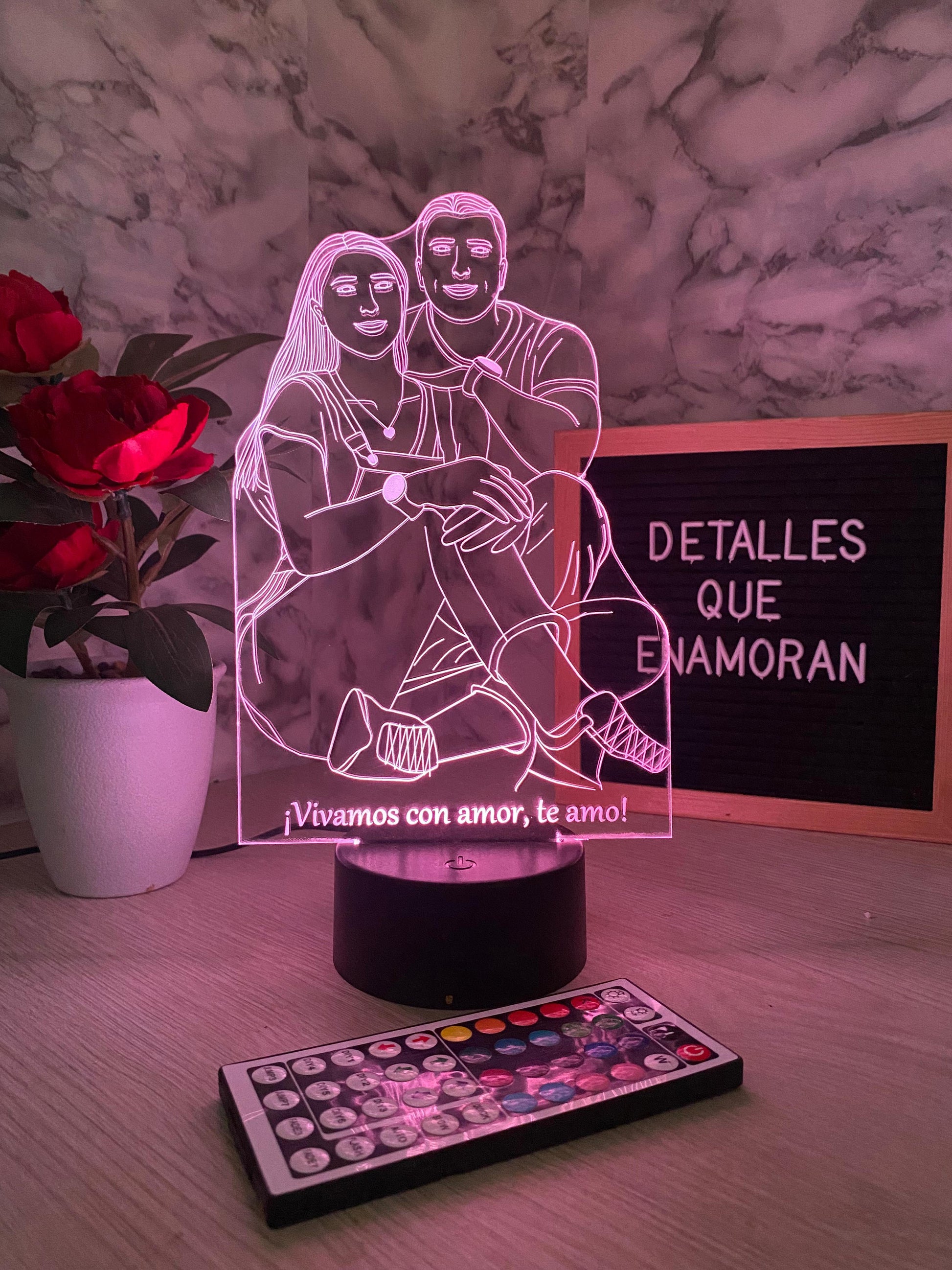 Lámpara led base negra plastica