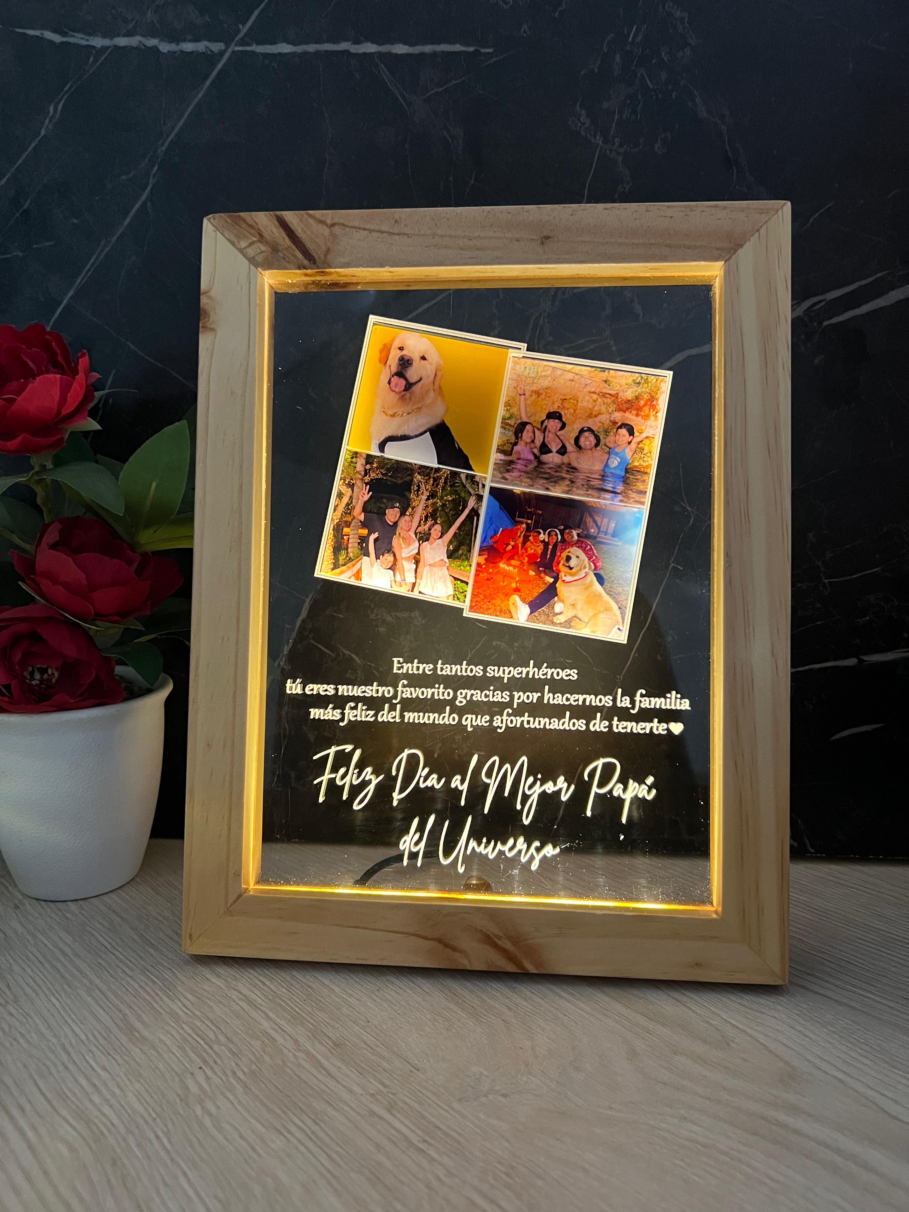 Portarretrato led foto real