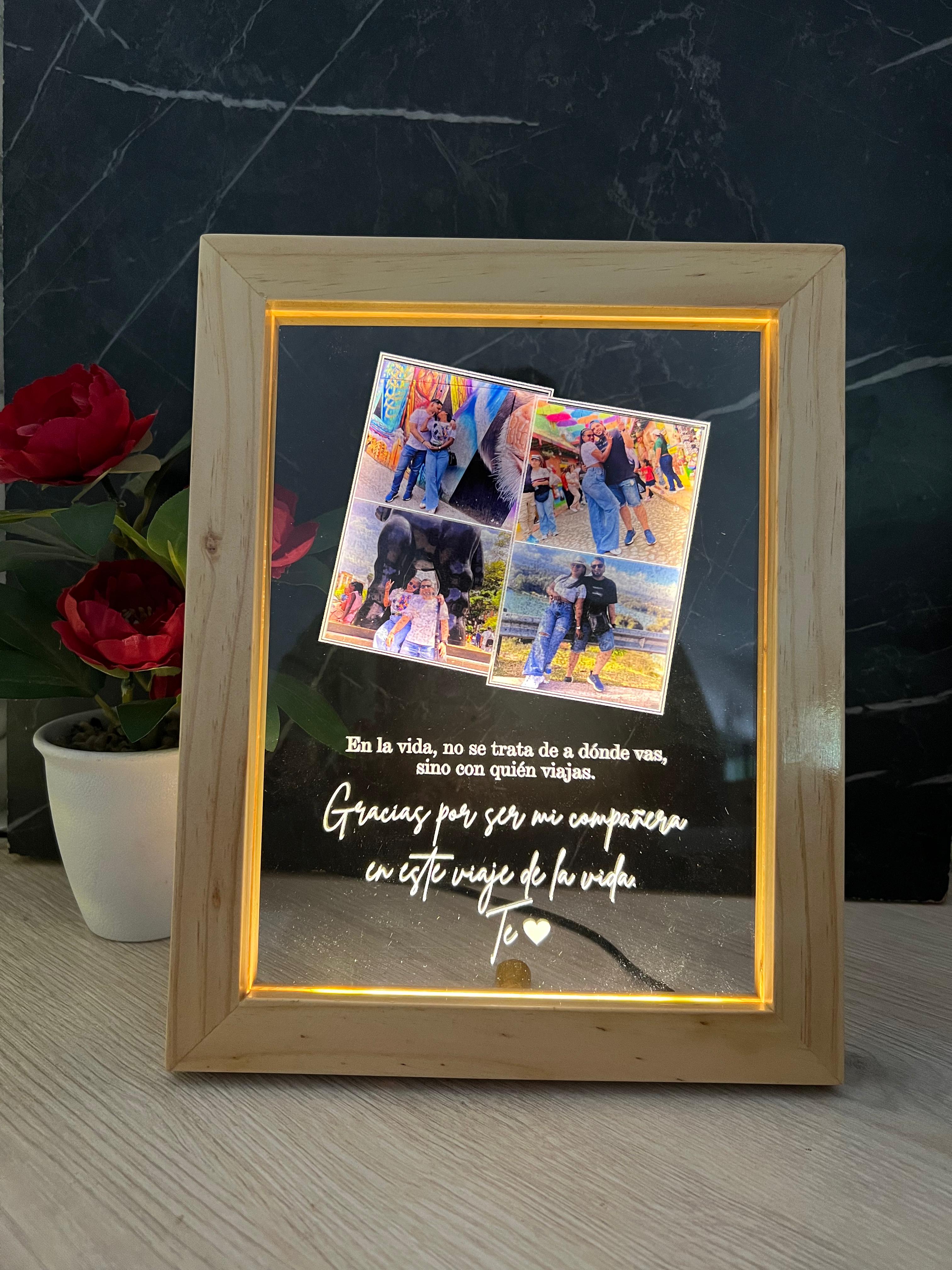 Portarretrato led foto real