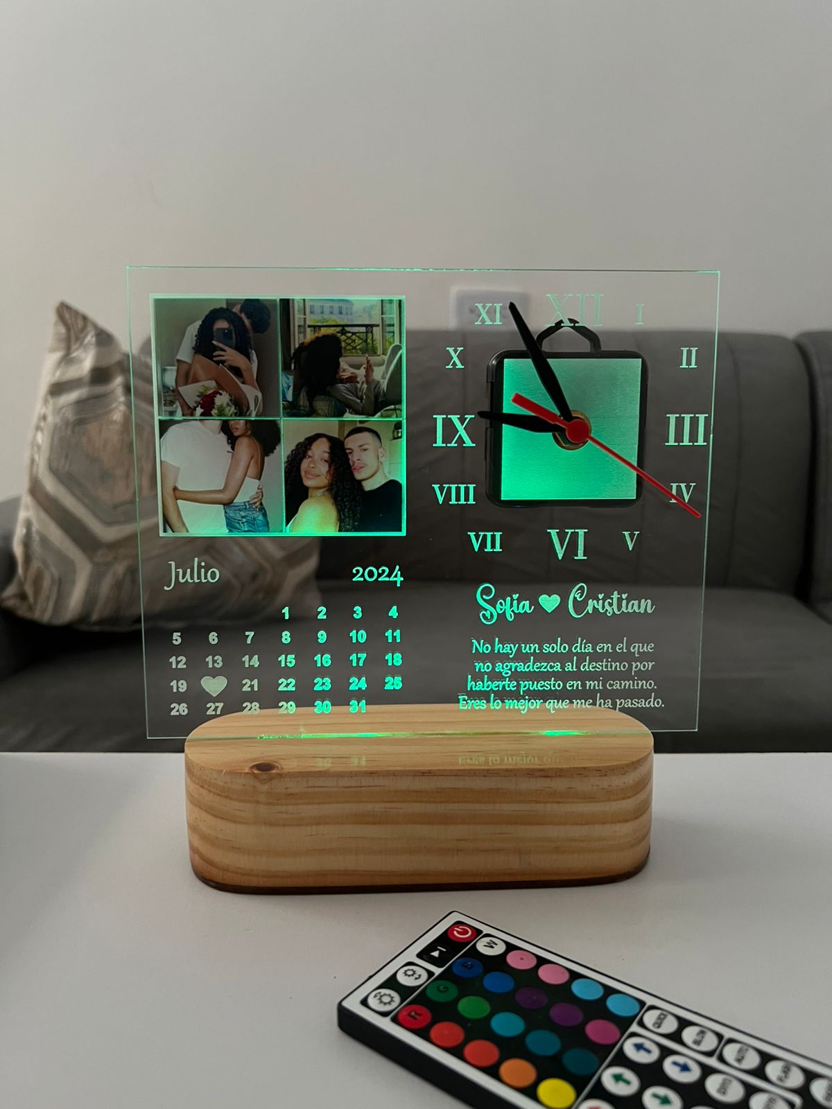 Lámpara Reloj calendario
