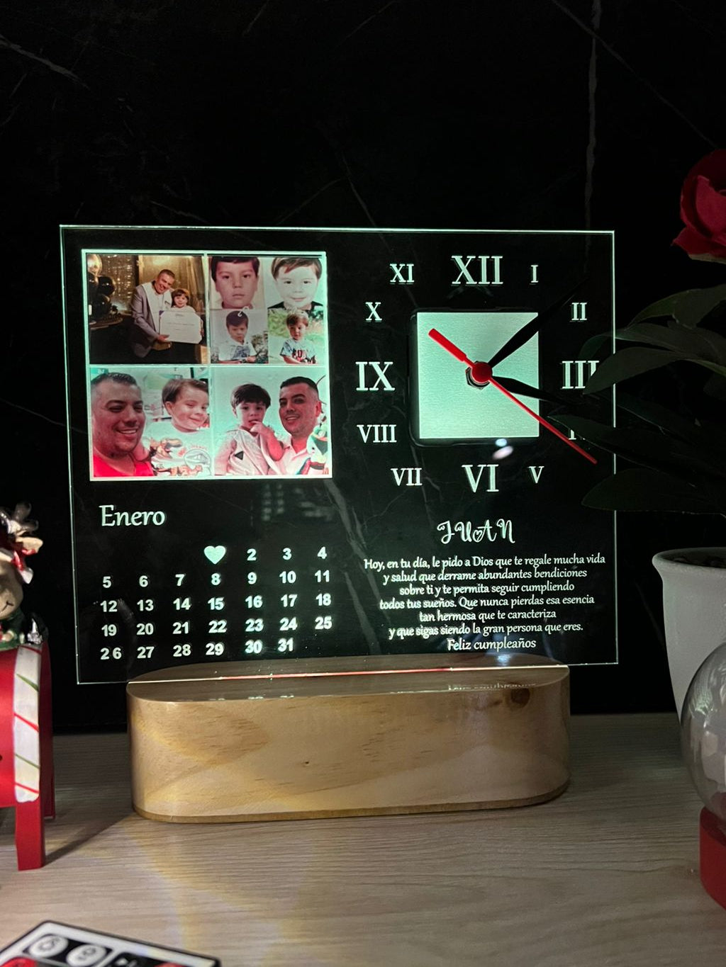 Lámpara Reloj calendario