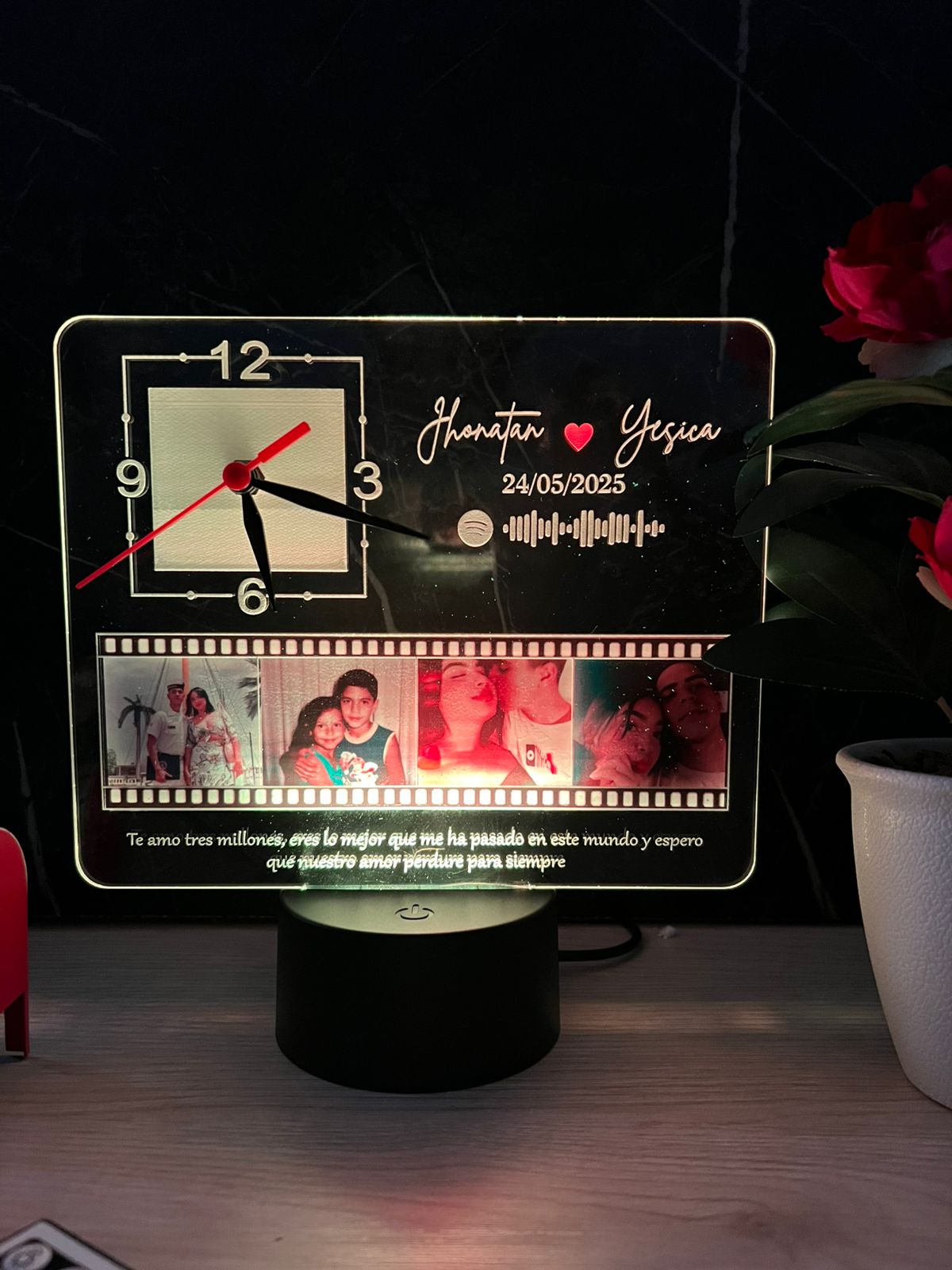 Lámpara Reloj calendario