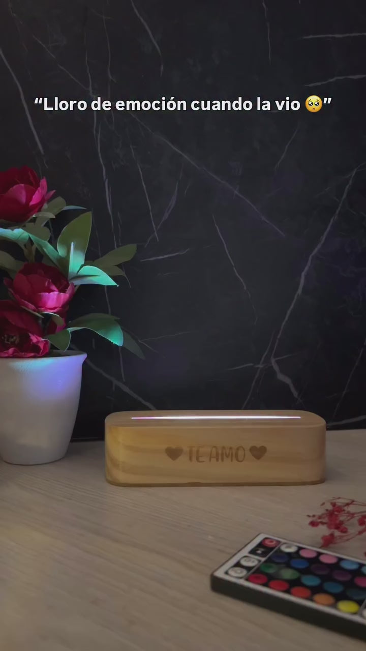 Lámpara led diseño doble multicolor estilo rubi