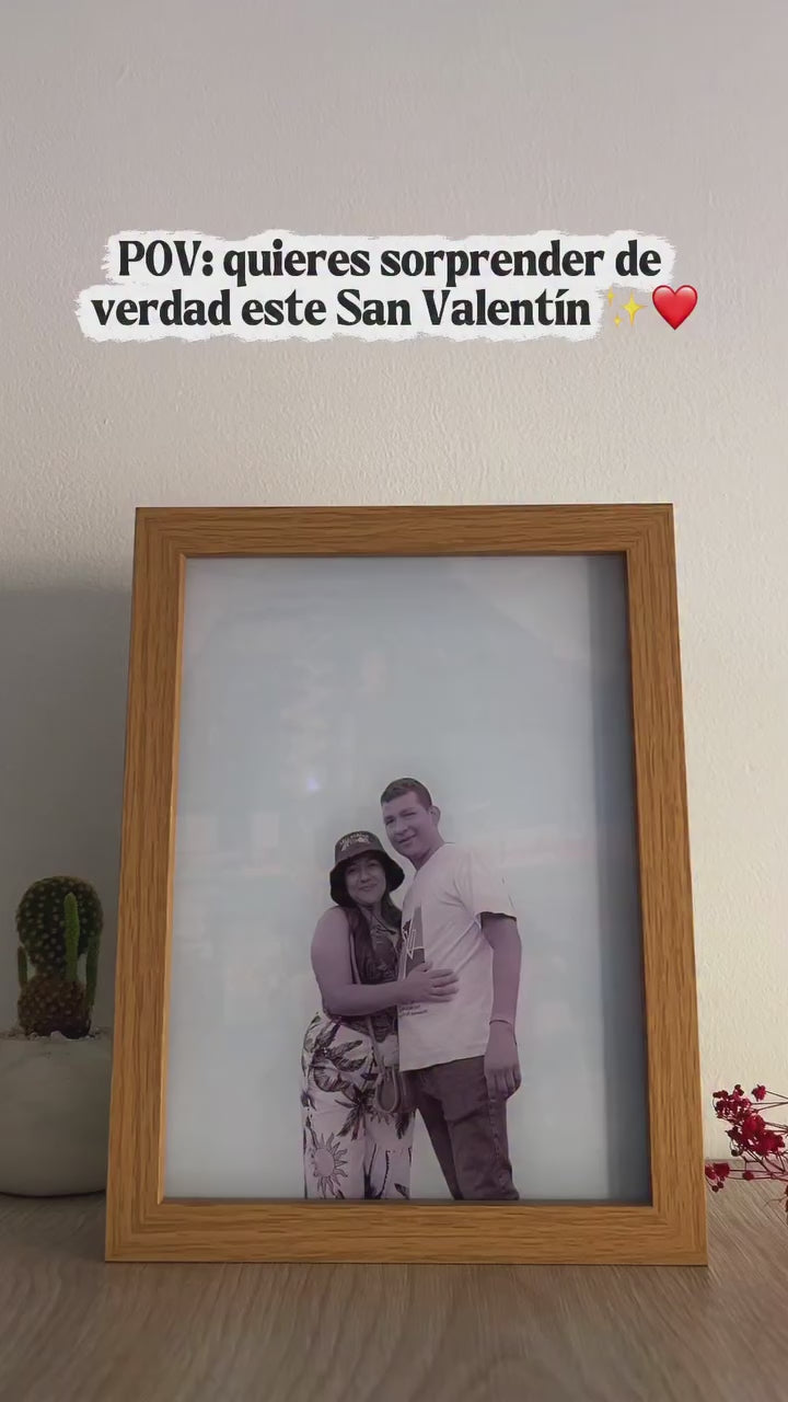 Portarretrato 4D personalizado recargable